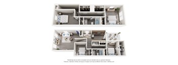 A set of four images showing different floor plans of a house.