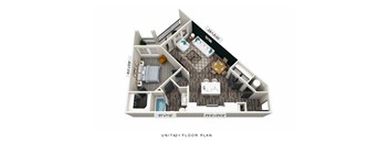 bedroom floor plan | luxury apartments in towson md | the southerly