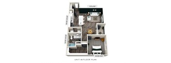 bedroom floor plan | village on the lakes apartments