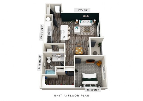 bedroom floor plan | village on the lakes apartments