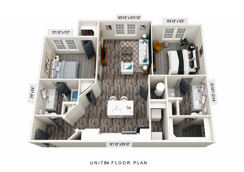 bedroom floor plan, opens a dialog.