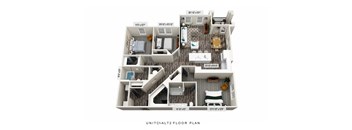 bedroom floor plan | luxury apartments in towson md | the southerly