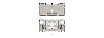 a floor plan and a floor layout of a house