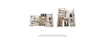 Two images of a floor plan of a house.