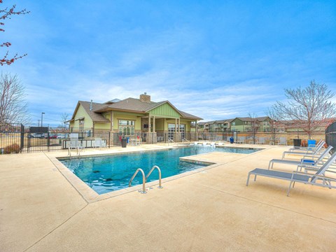 the swimming pool at our apartments