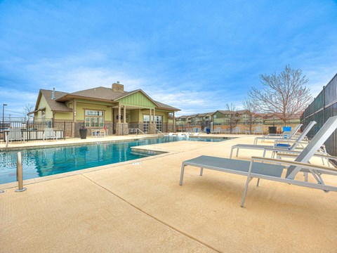 the swimming pool at our apartments