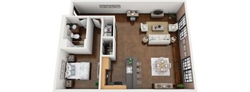 1 bedroom/1 bathroom