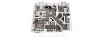 a 1 bedroom floorplan is shown in this image