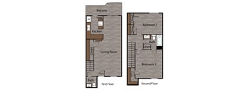 a floor plan of a living room and a dining room