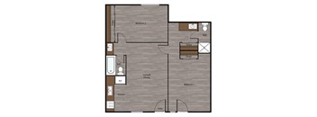 a floor plan of a bedroom apartment