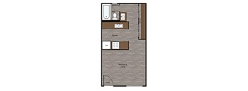 a floor plan of a bedroom apartment