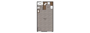 a floor plan of a bedroom and living room