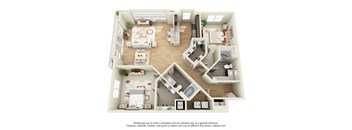 a conceptual drawing of a floor plan with a bedroom and living room