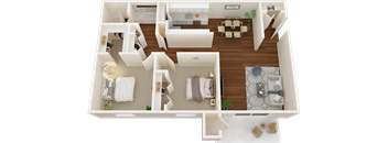 Miner's Station 2 Bedroom Floorplan