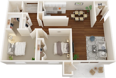 Miner's Station 2 Bedroom Floorplan