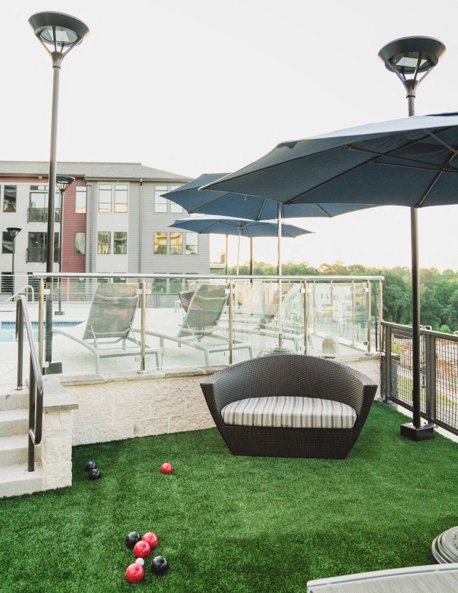 our roof top games with lounging area