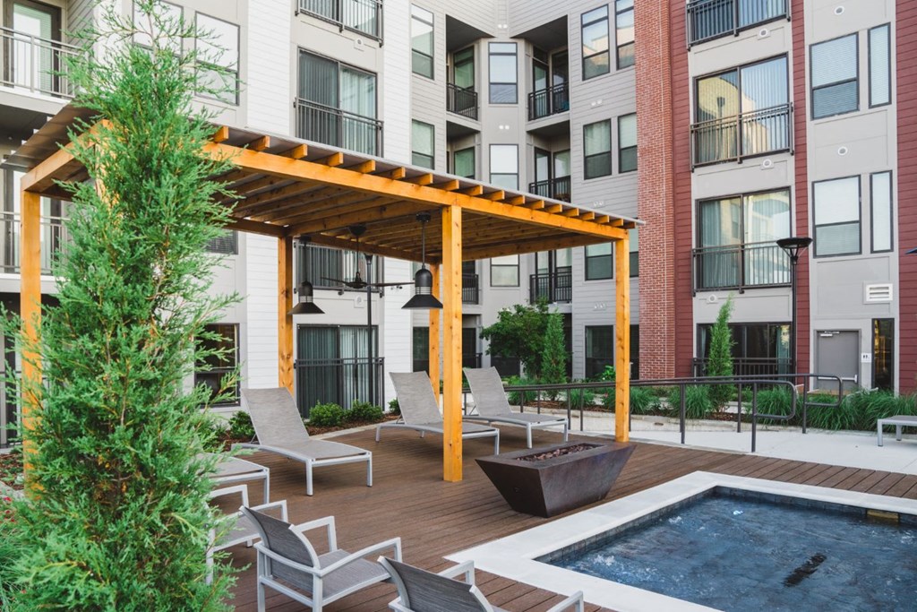 our patio pool side for our guests