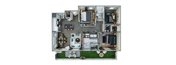 bedroom floor plan an in 3d