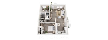a 1 bedroom floorplan is shown in this image