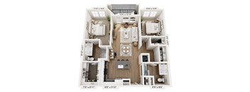 A floor plan of a two-story home with dimensions and room layout.