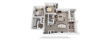 a 1 bedroom floorplan is shown in this illustration