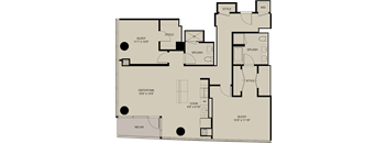 A floor plan of a house with labeled rooms such as sleep, splash, entertain, cook, and relax.