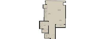 A floor plan of a house with labeled rooms such as DW, COOK, SLEEP, STYLE, and W/D.