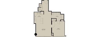 A floor plan of a house with labeled rooms such as "COOK", "SPLASH", "ENTERTAIN", and "SLEEP".