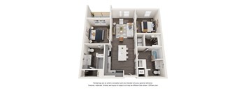 the outlook floor plan  1 bedroom  1199 sq ft
