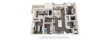 the outlook floor plan  1 bedroom 395 sq ft