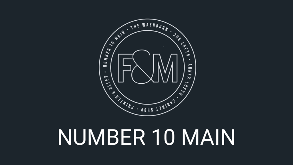 a black and white logo with the words number 10 main on it