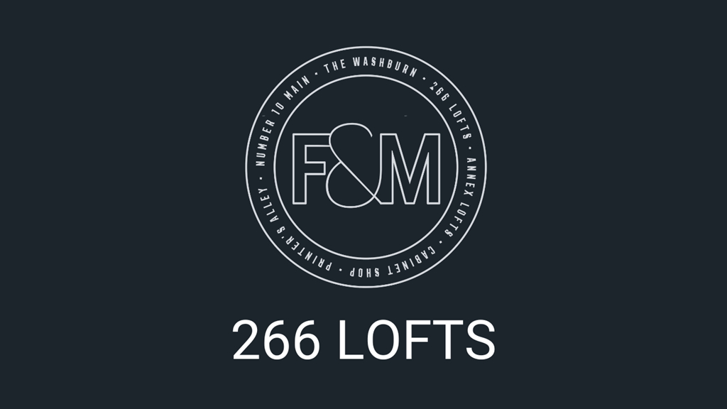 a black and white logo with the words 258 lofts on it