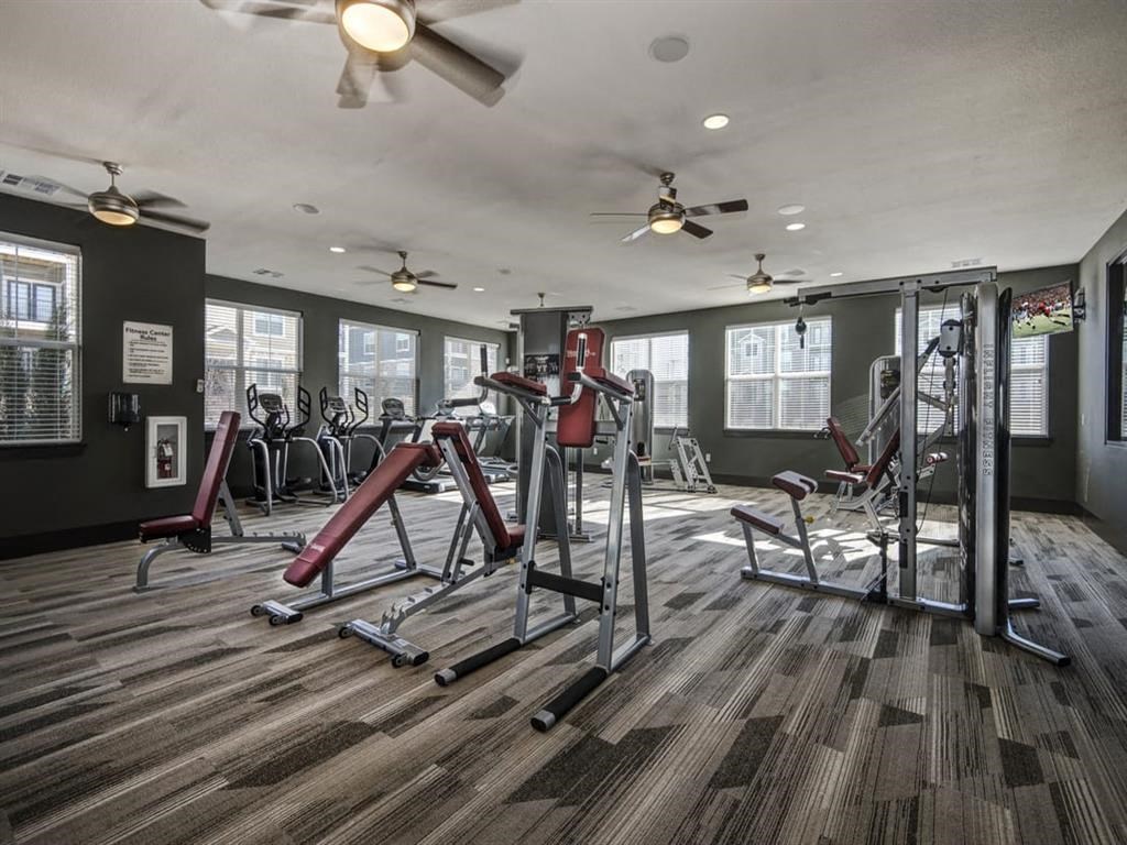 the gym at the colonnade apartments