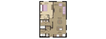 A floor plan of a house with a laundry room and a pantry.