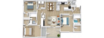 a floor plan of a two bedroom apartment