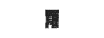 A black and white image of a floor plan for a house.