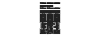 A black and white floor plan of a two-story house with labeled rooms.