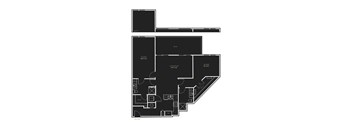 A floor plan of a house with labeled rooms.