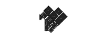 A black and white floor plan of a house with labeled rooms.