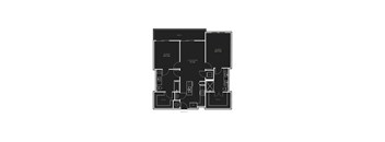 A black and white floor plan of a house with labeled rooms.