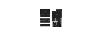 A floor plan of a house with three different altitudes.