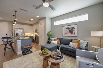 luxury living room in ft worth texas apartments - Photo Gallery 3
