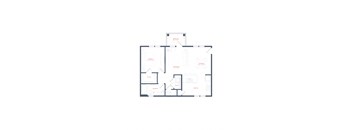 A floor plan of a house with rooms labeled.