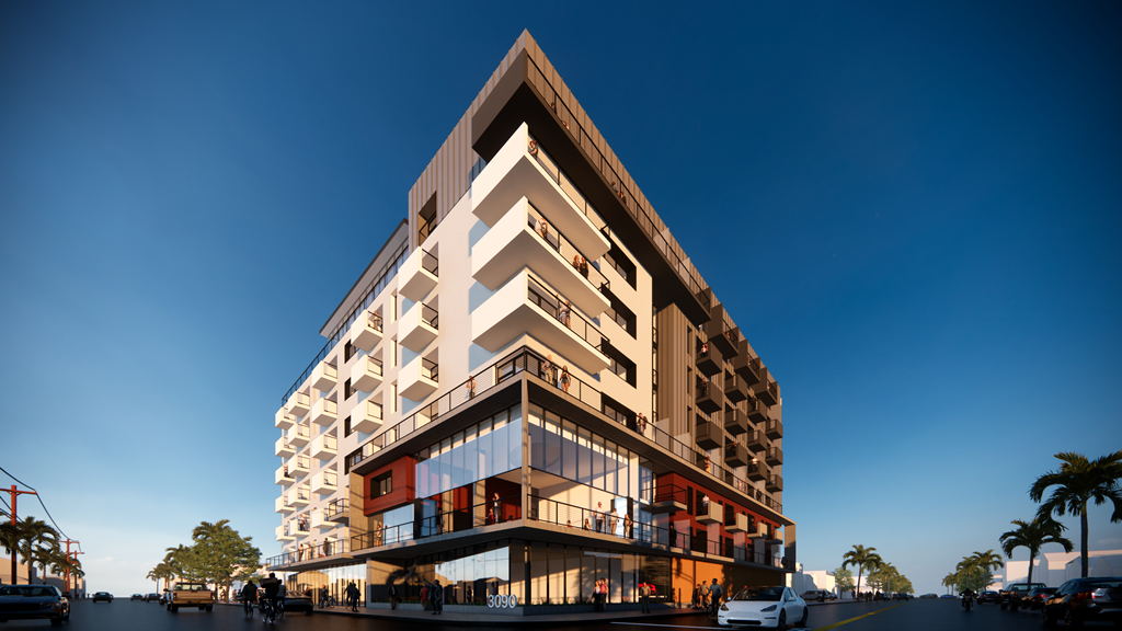 A modern building with a unique design is shown in the image.