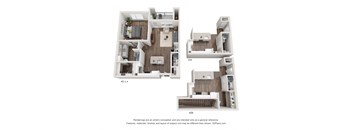 a386 1 bedroom floor plan at the villas at falling waters apartments in omaha ne
