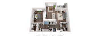bedroom floor plan an open concept with a large closet and a balcony