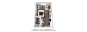 a floor plan of a 1 bedroom apartment