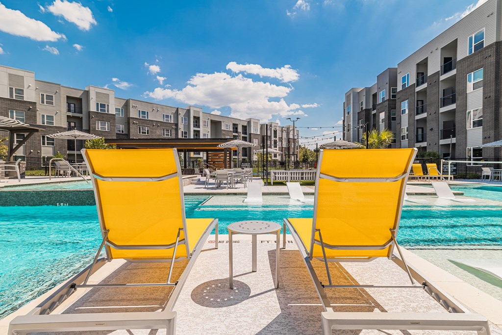 take a dip in the resort style pool