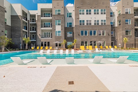 take a dip in the resort style pool at the bradley braddock road station apartments