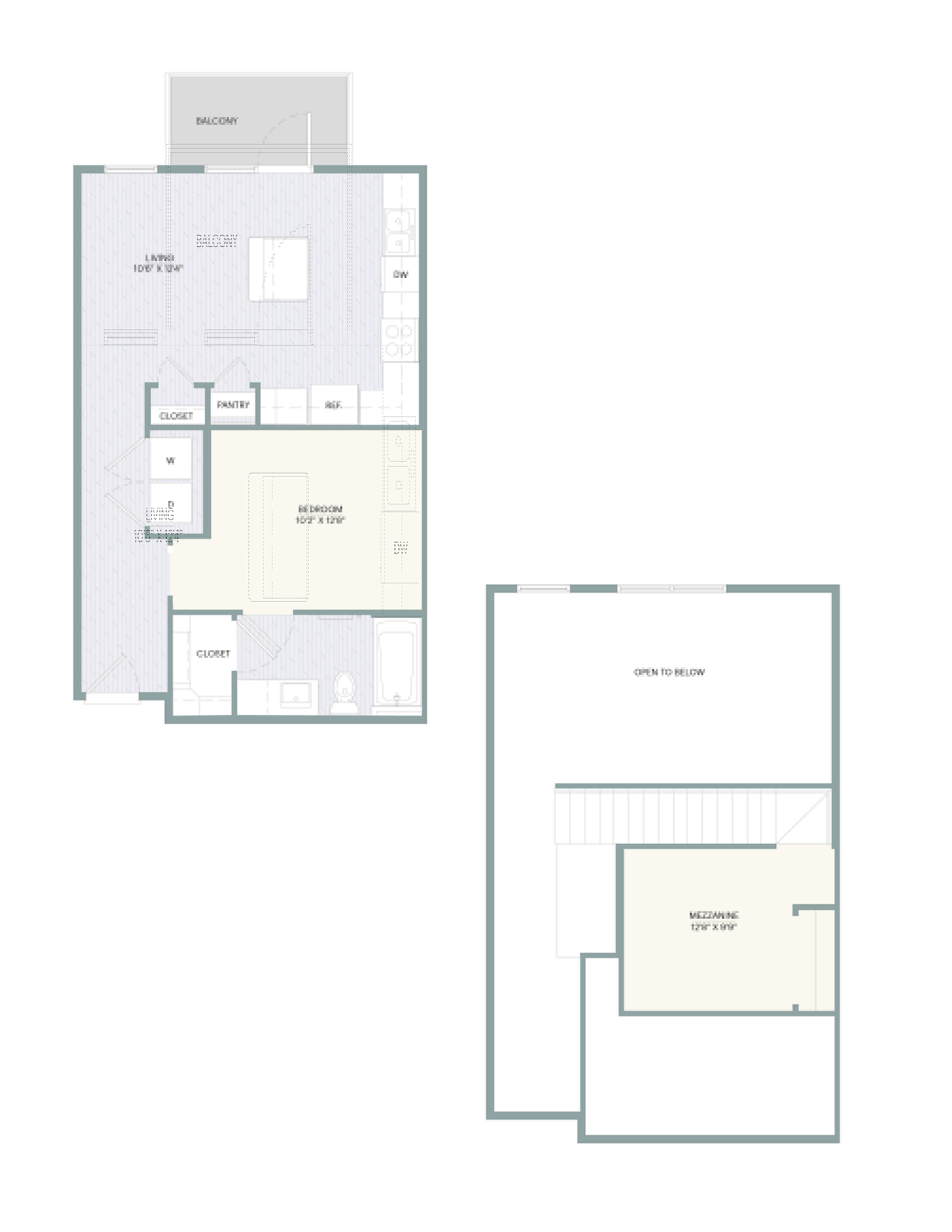A floor plan of a house with a garage and a separate guest house.